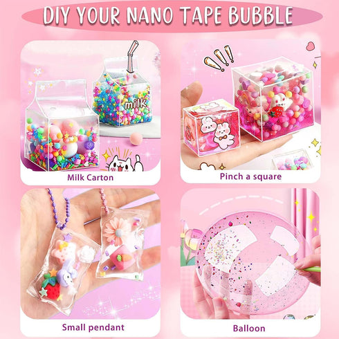 BENWIL 4 5 6 7 8 9 10 4-6 6-8 8-10 10-12 Nano Tape Bubble Kit for Kids, Squishy Making Maker Kit, Birthday Gifts