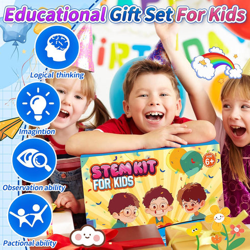 EVXVE 24 6-10, 6 7 8 10 12 13 Pcs Party Favors for Kids Age Treasure Box Toy Stem Kit Party Favors Science Kits