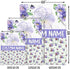 Personalized Violet Flower Baby Blanket, Custom Flower Baby Nursery Blanket, Violet Flower Receiving Bedding Blanket