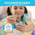 12 Blue Marble Easter Eggscavation Dig Kit - Easter Egg Dig Bricks with Real Gemstones & Glow in The Dark Dinosaur