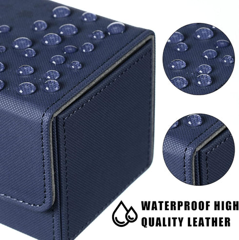 6 Pack 100+ 100 Yookeer Leather Deck Cases Card Deck Game Box Magnetic Playing Card Storage Box for Plus Cards