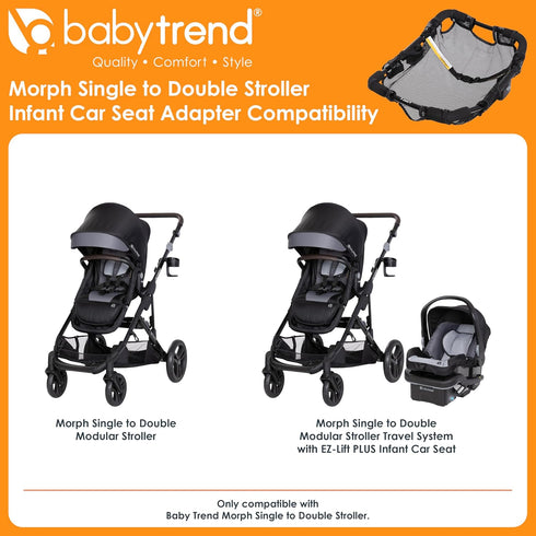 Baby Trend Morph Stroller Adapter - Convert Single to Double for Infant Car Seats