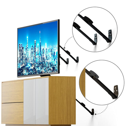 4 Pack+Gift Family Care TV Safety Straps - Metal Furniture Straps for Baby Proofing - TV Straps Safety for Flat Screen