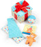 Melissa & Doug Wooden Surprise Gift Box, Infant Toy Gift Set (5 Pieces), Tactile Sensory Toy for Babies