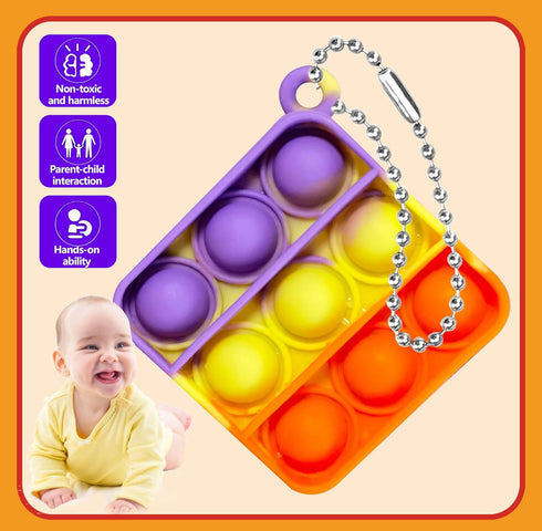 DOPWQAA 100 Pcs Mini Pop Bubble Fidget Toys for Party Favors, Pop Toy Bulk for Party Favor, Classroom Student Prizes