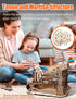 MIEBELY DIY Marble Run Model Building Kits, 3D Wooden Puzzles for Adults, Mechanical Gear Engineering Craft Toys