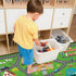 HUXINO 36"x24" Kids Play Mat Rug, Low Pile City Road Traffic Carpet, Educational Toddler Playmat with Farm & Vehicle