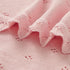 mimixiong Cotton Baby Blanket - Knitted Crochet Receiving Crib Swaddling Blankets for Newborn, Pastel Pink