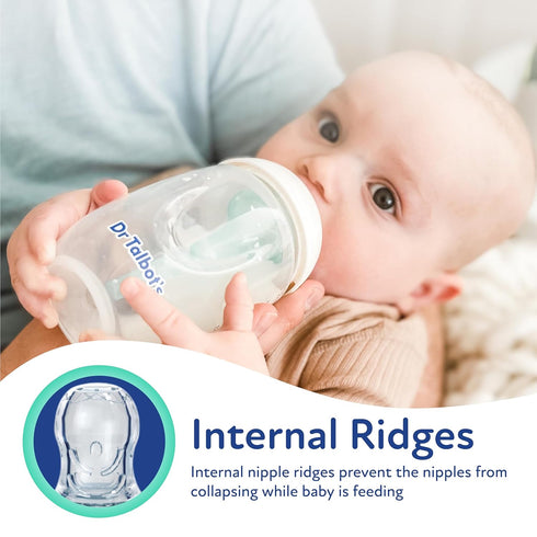 Talbot's (2-Pack) 6+ Dr. Silicone Anti-Colic Bottle Replacement Nipples - Anti Colic Baby Bottle - Feeding Supplies
