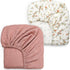 Muslin Crib Sheets,2 Pack Mini Crib Sheets for Girl Boy,52inx 28in Crib
