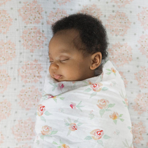 46x46 inches, SwaddleDesigns Cotton Muslin Swaddle Blanket, Receiving Blanket for Baby Girls, Best Registry Gift, Pink