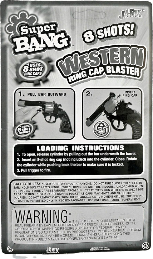 JA-RU Western Wild West Cap Gun Super Bang Action Bang Party Favors Supplies for Kids (1 Unit) 913-1A