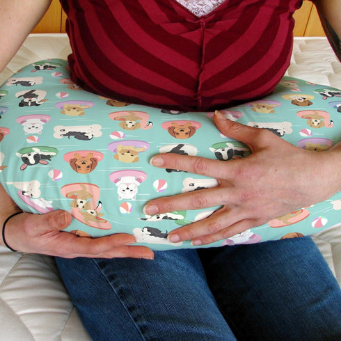 Summer Cute Dogs on Floats Baby Nursing Pillow Covers for Boy Girl Puppy Pool Party Nursery Feeding Pillowcase
