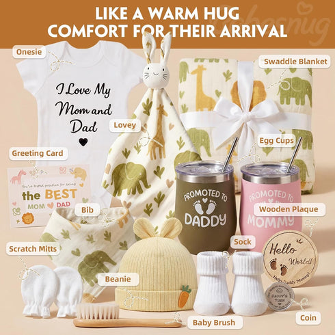 Babesnug Set Baby Shower Gifts for New Parents, Pregnancy & Postpartum Essentials for Mom-to-Be, Gender Reveal Gifts