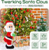 SdeNow Dancing Santa Claus Plush Toy Animated Singing and Twisted Wiggle Hip Christmas Figure for Kids, Funny Musical