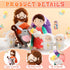 HyDren 6 Pcs Christian Religious Plush Doll Set, 11 Inch Jesus Plush with Virgin Mary, Donkey, Lambs, Stuffed Jesus