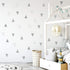 Tribal Triangles Wall Decals, Peel and Stick Vinyl Stickers for Kids, Baby Bedroom Nursery Decor (Grey)