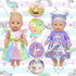 12 Sets 14-16-Inch-Baby-Doll-Clothes-Outfits 43cm 15-inch-Baby-Dollno WONDOLL Dress Headbands Accessories Compatible