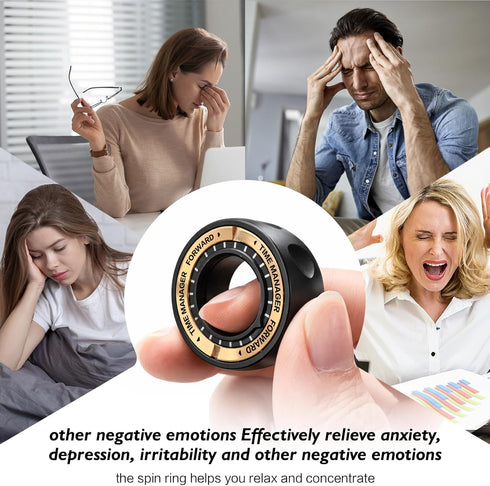Upgraded Fidget Spinner for Stress Relief Magnetic Fidget Ring Toy with Mechanical Sound Sensory Stress Toys Anxiety
