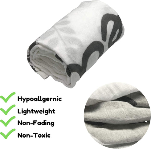 47x47 1:27) Organic Baby Swaddle Blanket for Baby Boy Girl, Newborn Nursery Blankets, Silky Muslin Receiving Blanket