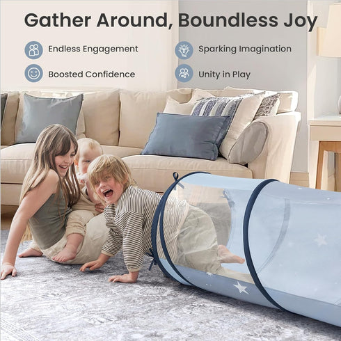 69" 18" Tiny Land Kids Play Tunnel Tent for Toddlers, x Foldable Crawl Toys for Baby, Indoor & Outdoor Pop Up Dog