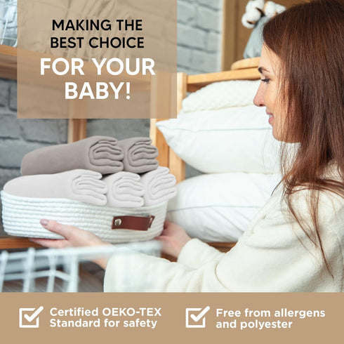 100% Cozy 2 Pack Bassinet Sheet for Bassinet Mattress - Organic Jersey Knit Cotton - Snuggly Soft & Sheets Fitted