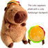 Tanha Capybara Plush Toy, Soft Stuffed Animal with Hamburger Backpack, Cute Capybara Gifts, 33cm / 13inch