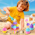 Beach Toys for Kids, 14pcs Sand Toys with Mesh Bag, Toddler Beach Essentials, Ice Cream Travel Sand Toys for Outdoor