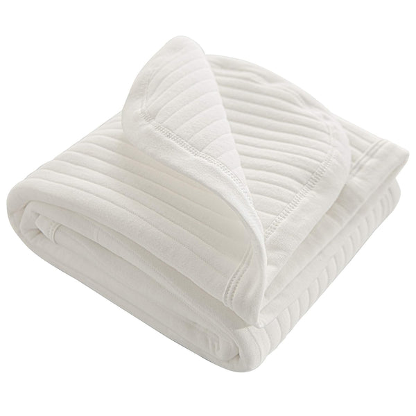 NTBAY Jersey Cotton Quilted Toddler Blanket - Breathable and Warm Baby Blanket for Boys and Girls, 30x40 Inches, White