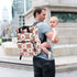 SUABO Backpack Powder Red Green Orange Ethnic Silk Pattern Baby Diaper Bag Large Bag Waterproof Travel Diaper Bags
