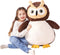 IKASA 23 Inch Giant Owl Plush Toy, Large Owl Plushie for Kids and Girls