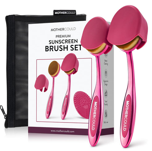 Mothercould Premium Sunscreen Brush Set Kids & Baby Sunblock Applicator with Metal