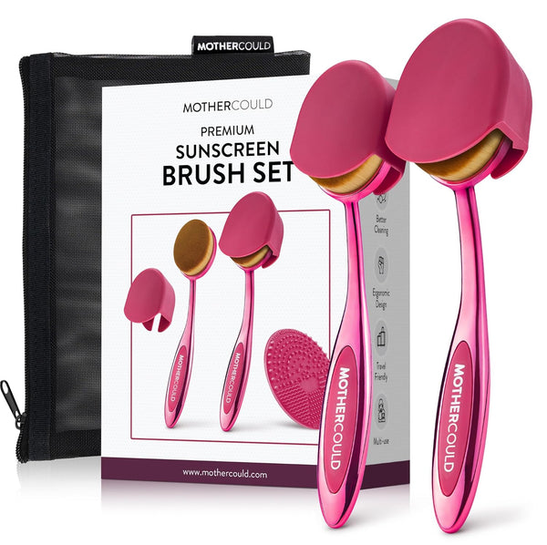Mothercould Premium Sunscreen Brush Set Kids & Baby Sunblock Applicator with Metal