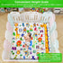 Mfmiudole 50"50" Baby Gyms Playmats for Playpen, Safari Zoo Alphabet Play Mat Waterproof ABC Learning Mat Jungle Themed