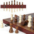 Strong Magnetic Chess Set for Adults & Kids, 15.4" Leather Chess Board