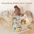 3 BBLIKE Diaper Caddy Organizer with Hanging Rack - Tier Rolling Utility Cart with Drawers and Dividers for Baby Bottle
