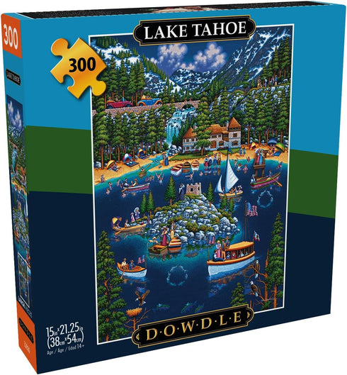 Buffalo Games - Dowdle - Lake Tahoe - 300 Piece Jigsaw Puzzle for Adults 14 and up, Perfect for Game Nights
