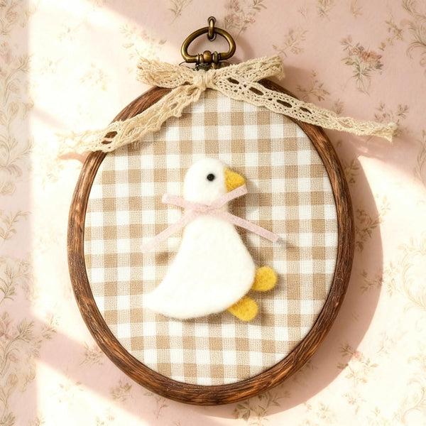 Soulchen Felted Goose Nursery Wall Decor Cute Vintage Silly Goose Wall Art