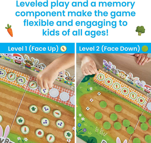 hand2mind Bunny Brunch Board Game - Cooperative Math Game for Kids, Educational Counting Game, Easter Toys
