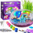 Bryte Light Up Unicorn Terrarium Kit for Kids - Grow Plant, Castle, Paint Set, Fairy Garden Lights, Arts & Crafts