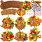 Winlyn 24 Sets Fall Craft Kits, DIY Hedgehog Ornaments and Leaf Foam Stickers for Thanksgiving Classroom Activities