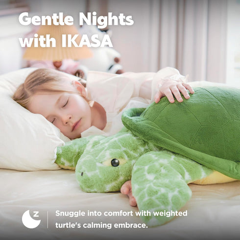 5 lbs Toy,24 inches IKASA Weighted Stuffed Animal Sea Turtle Plush Giant Large Big Jumbo Soft Toys, Huge Size Cute