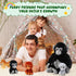 Lenwen 5 Pcs Plush Gorilla Stuffed Animals Set, 14 Inch Large Mommy Gorilla with 4 Baby Gorillas