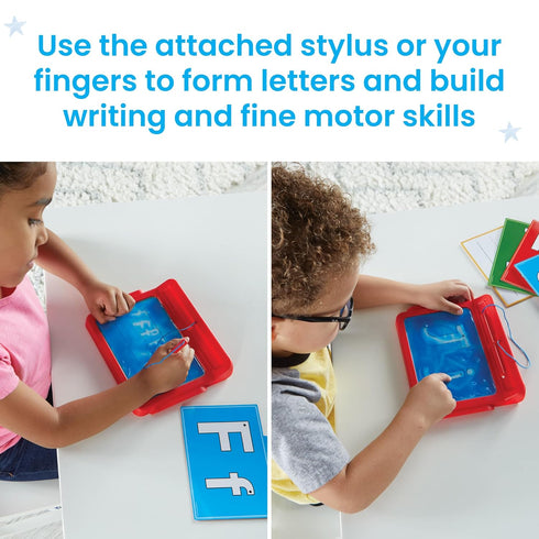 hand2mind 3-5, Letter Tracing Sensory Pad, Reusable Handwriting Practice for Kids Learn to Write, Letter Tracing Board