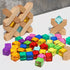 Rainbow Acrylic Gem Cubes Blocks - 40-Pcs Educational Sensory Training Crystal Toys for Color Learning