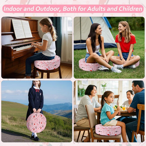 Zicac Portable Seat Cushion Washable with Non-Slip Bottom, Detachable Strong Support Cushion for Toddler Kids Baby