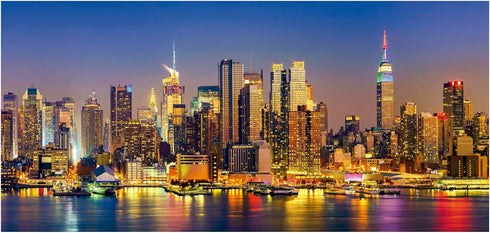 Educa Panorama Puzzles - New York City Skyline 3000 Piece Jigsaw Puzzle with Glue Included
