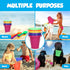 Beach Sand Toy Set - 12 Sets of Buckets and Shovels, Plastic Beach Buckets & Shovel Tools