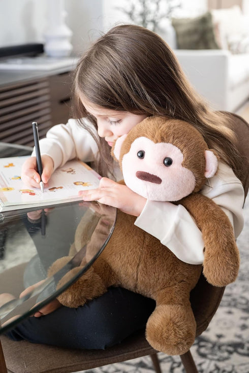 Olivia and Jack 3 lb 17 Weighted Monkey Stuffed Animal in - Weighted Plush Animals - Weighted Stuffed Animals