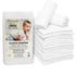 10 Pack 100% RUVANTI Birdseye Flat-Fold Cloth Diapers for Babies, Cotton Extra Large Reusable Diapers, Baby Burp Cloths